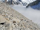 9 9 Climbing Rocky Trail To East Col Camp The trail turns to the west from the Barun Valley and ascends steeply on enormous rocky boulders towards the East Col Glacier Camp.